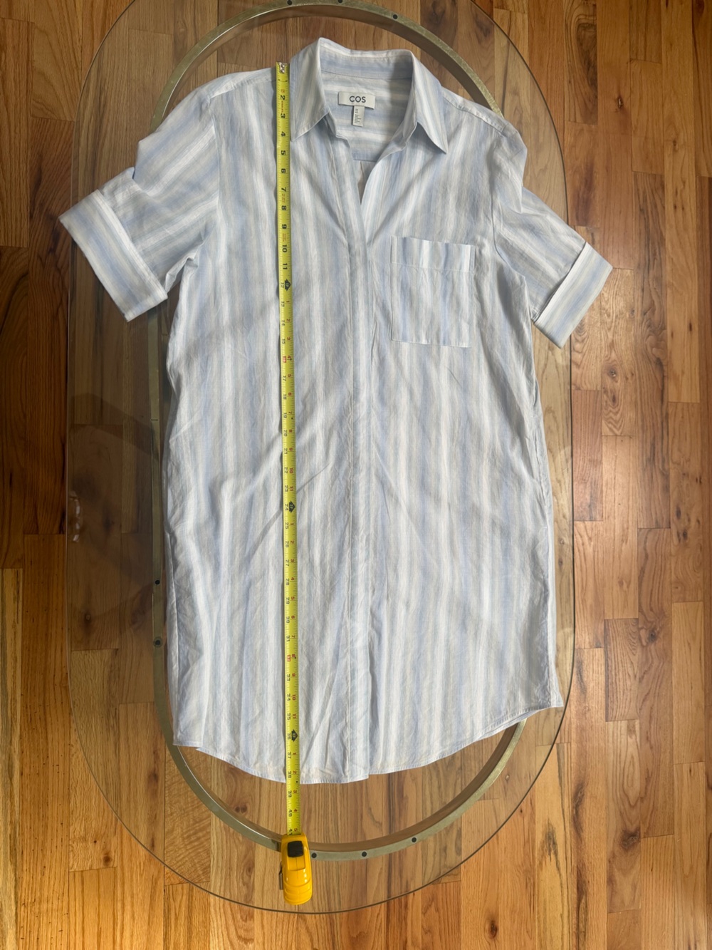 COS Light Blue Striped Shirt Dress - Picture 7 of 7